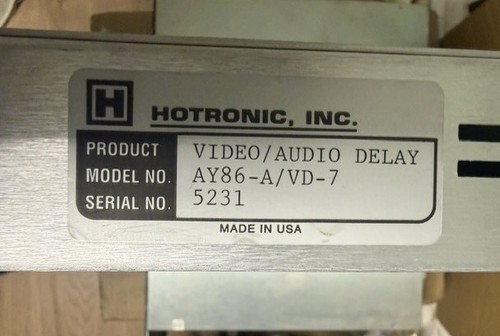 Hotronic ay86 7 - ay86-a/vd-7, ritardo