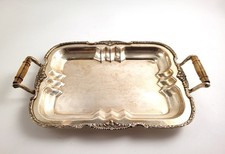 VASSOIO CENTROTAVOLA IN ROYAL SHEFFIELD ARGENTO INGLESE PUNZONATO ORIGINALE