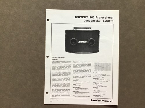 Bose 802 sistema - sistema, di