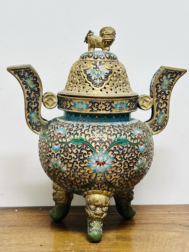 Incensiere tripode cloisonnè - incensiere,
