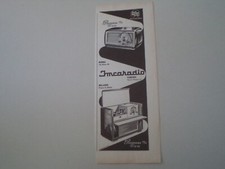 advertising Pubblicità 1954 IMCA RADIO IMCARADIO PANGAMMA IF 121/122