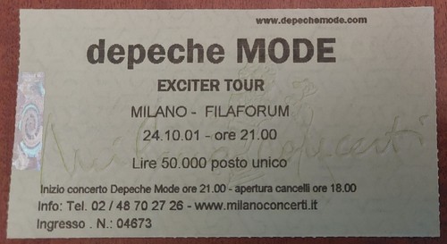Biglietto depeche mode exciter - biglietto,