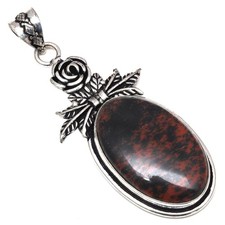 Collana mogano ossidiana