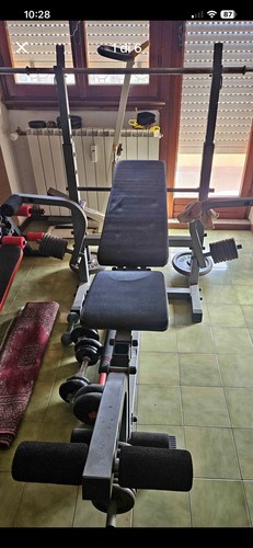 Panca pesi regolabile nera con