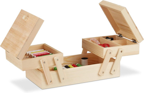 Scatola cucito legno 5 - legno,,