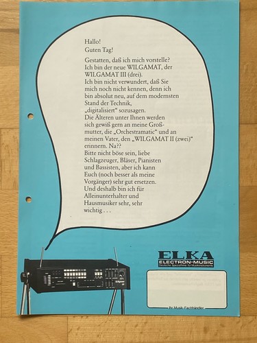Elka depliant originale - elka,