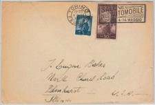 50072 - ITALIA - STORIA POSTALE: francobollo su COPERTINA 1950 - Salone Automobile