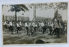 CARTOLINA FOTOGRAFICA - FIRENZE - PERIODO VENTENNIO - CASCINE - ADUNATA IN BICI