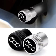 Set 4 Tappi Valvole Pneumatici Alluminio per FIAT 500 Abarth - Stile Sportivo