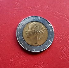 ITALY 500 lire 1987 bimetallic