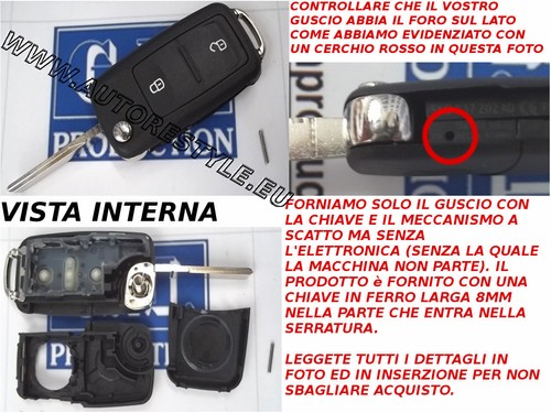 Chiave cover key guscio per - chiave,