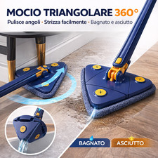 Mocio triangolare rotante