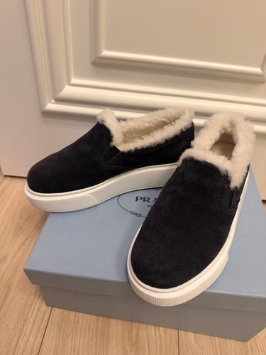 Scarpe prada shearling - prada, navy