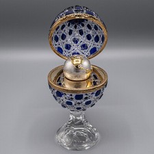Faberge Collector's Society Crystal "Cristal Millennium Egg" 598/999 Blu in scatola