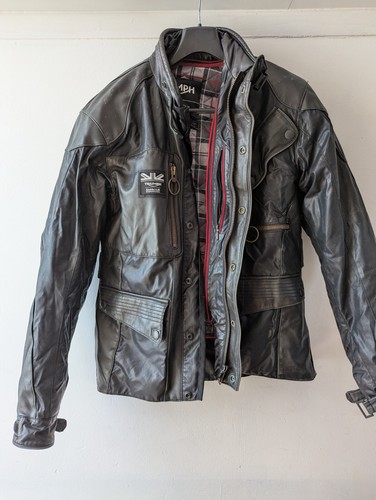 Giacca moto pelle barbour - in,