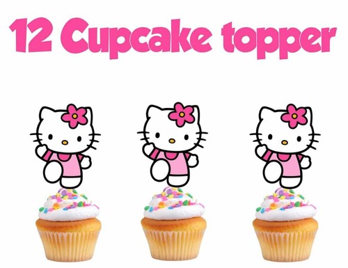Hello kitty cupcake topper - 12,