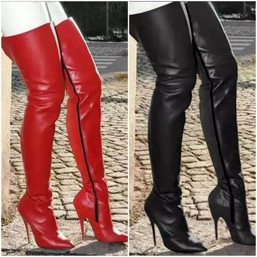 Stivali pelle sexy coscia - pelle,