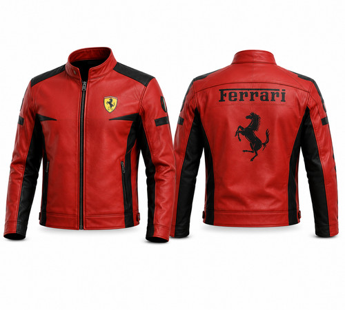 Giacca corsa pelle rossa - corsa,