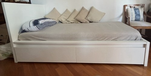 Letto contenitore malm singolo - letto,