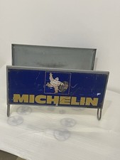Raro  Targa insegna tabella in latta originali d'epoca espositore Michelin