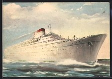 Cartolina Artistica Piroscafo