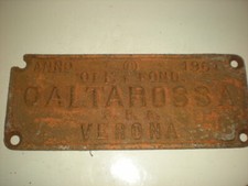 FS TARGA IN BRONZO GALDAROSSA