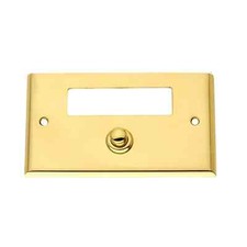 pulsante campanello 230v ingresso casa portanome ottone oro lucido suoneria cot