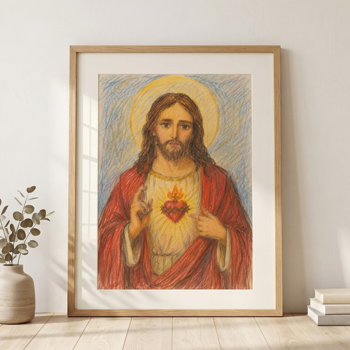Poster vintage sacro cuore - vintage,