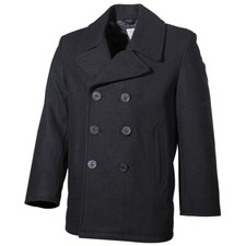 Pea coat nero con - us, nero,