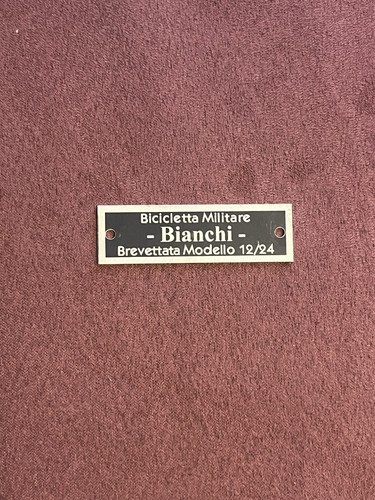 Targhetta bici epoca bianchi - targhetta,