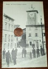 Cartolina d'epoca paesagg Italia Umbria Perugia Orvieto Torre Orologio Maurizio