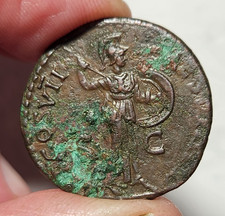 DOMIZIANO,BELL'ASSE CON ROVESCIO PARTICOLARE,MONETA ROMANA-EX ASTA AIBO ART