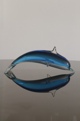 Scultura delfino vetro di - delfino,