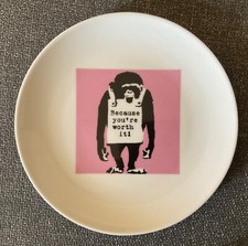 Banksy piatto ceramica (Warhol Tapies Picasso Dalì Hirst Hockney Christo Haring)