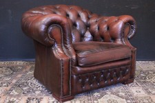 Poltrona Chesterfield / Chester / pelle marrone castano / originale inglese / UK