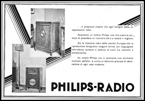 Pubblicita 1930 radio philips - 1930,