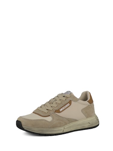 Sneakers stringate uomo beige