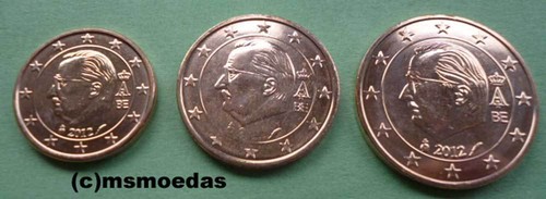 Belgien euro cent - belgien, 1+2+5