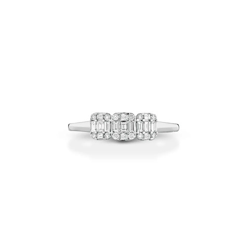 Anello trilogy oro - trilogy, bianco