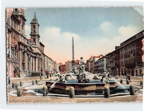 Cartolina piazza navona roma - cartolina,