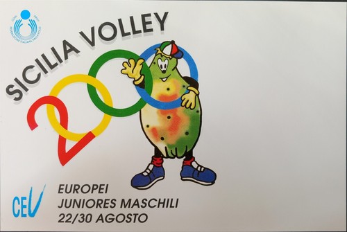 Cartolina volley sicilia 2000 - cartolina,