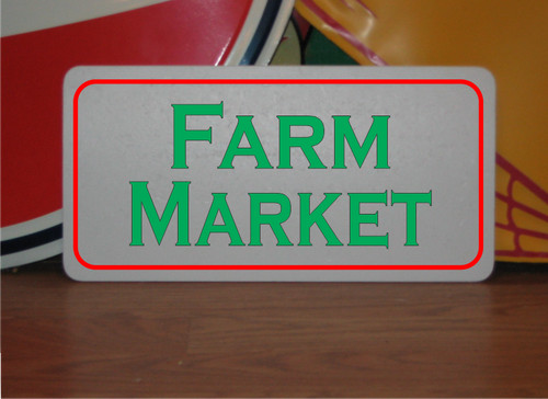 Insegna metallo farm market - insegna, in