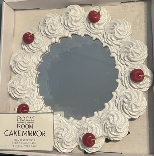 Specchio rotondo bianco - , torta