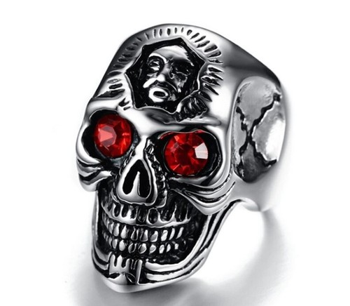 Anello uomo teschio con - con, occhi