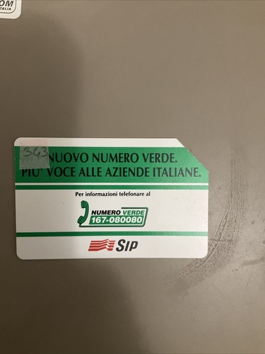 Scheda telefonica 343 - scheda, nuovo