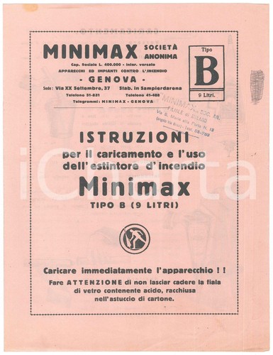 1935 genova istruzioni per - ca,