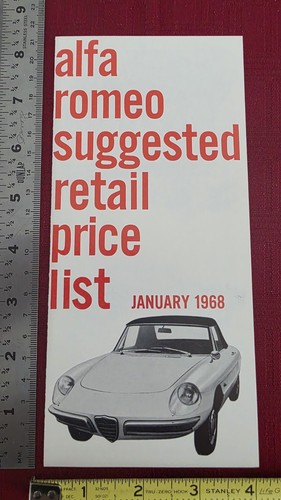 Brochure originale 1968 alfa - 1968,