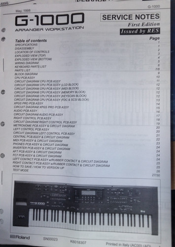 Roland 1000 arranger - roland, g-1000