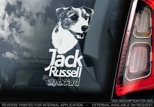 Adesivo auto jack russel - jack,
