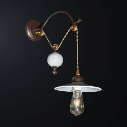 Applique parete lampada ferro